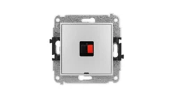 ICON Mechanizm gniazda głośnikowego pojedynczego, bez pola opisowego srebrny metalik 7IGGBO-1