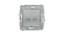 ICON Mechanizm łącznika jednobiegunowego ze schodow. styl amerykański (bez pikt.,wspólne zasilanie) srebrny metalik 7IWPUS-10.11