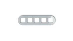 ICON Ramka uniwersalna pięciokrotna okrągła - efekt szkła (ramka: szara spód: biały) 15-0-IRSO-5