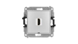 ICON Mechanizm gniazda pojedynczego HDMI 2.0, bez pola opisowego srebrny metalik 7IHDMIBO-3