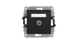 ICON Mechanizm gniazda antenowego pojedynczego TV czarny mat 12IGTV-1