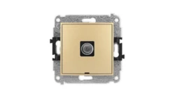 ICON Mechanizm gniazda antenowego pojedynczego TV, bez pola opisowego złoty 29IGTVBO-1