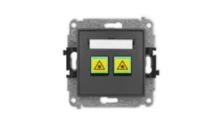 ICON Mechanizm gniazda światłowodowego/optycznego podwójnego grafitowy mat 28IGOP-2