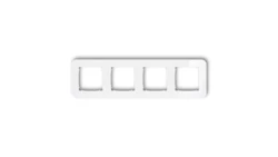 ICON Ramka uniwersalna poczwórna zaokrąglona - efekt szkła (ramka: biała spód: biały) 0-0-IRSZ-4