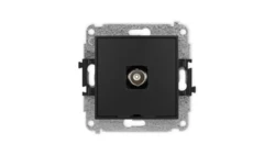 ICON Mechanizm gniazda pojedynczego BNC, bez pola opisowego czarny mat 12IGBNCBO-1