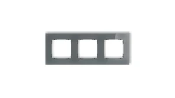 ICON Ramka uniwersalna potrójna kwadratowa - efekt szkła (ramka: grafitowa spód: czarny) 28-12-IRSK-3