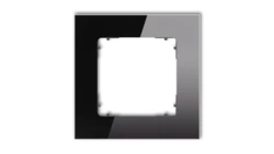 ICON Ramka uniwersalna pojedyncza kwadratowa - efekt szkła (ramka: czarna spód: grafitowy mat) 12-28-IRSK-1