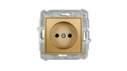 ICON Mechanizm gniazda pojedynczego bez uziemienia 2P (przesłony torów prądowych) złoty 29IGP-1p