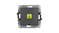 ICON Mechanizm gniazda światłowodowego/optycznego pojedynczego, bez pola opisowego grafitowy mat 28IGOPBO-1