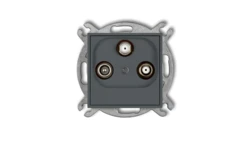 ICON Mechanizm gniazda abonenckiego 2 wyjścia SAT + TV grafitowy mat 28IGSN