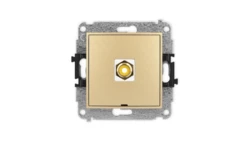 ICON Mechanizm gniazda pojedynczego RCA, bez pola opisowego (typu cinch - żółty, pozłacany) złoty 29IGRCABO-1