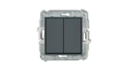 ICON Mechanizm łącznika jednobiegunowego ze schodowym (osobne zasilanie) grafitowy mat 28IWP-10.2