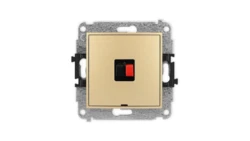 ICON Mechanizm gniazda głośnikowego pojedynczego, bez pola opisowego złoty 29IGGBO-1