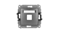 ICON Mechanizm gniazda multimedialnego pojednczego bez modułu (standard Keystone) grafitowy 11IGM-1P