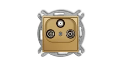 ICON Mechanizm gniazda abonenckiego RTV-SAT końcowego multimedialnego (Internet) złoty 29IGM