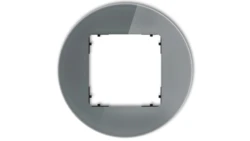 ICON Ramka uniwersalna pojedyncza okrągła - efekt szkła (ramka: grafitowa spód: czarny) 28-12-IRSO-1