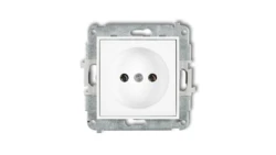 ICON Mechanizm gniazda pojedynczego bez uziemienia 2P (bez przesłon torów prądowych) biały mat 25IGP-1