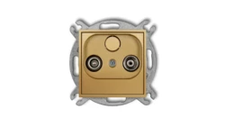 ICON Mechanizm gniazda abonenckiego RTV końcowego w szeregu gniazd przelotowych 6dB złoty 29IG6K