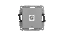 ICON Mechanizm gniazda pojedynczego BNC, bez pola opisowego szary mat 27IGBNCBO-1