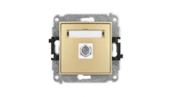 ICON Mechanizm gniazda antenowego pojedynczego typu F (SAT) niklowany złoty 29IGF-1