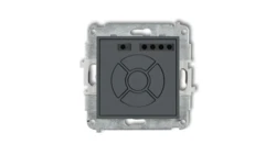 ICON Mechanizm elektronicznego sterownika roletowego (sterowanie lokalne i pilotem, sterowanie strefą) grafitowy mat 28ISR-3