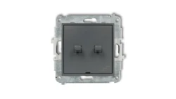 ICON Mechanizm łącznika jednobiegunowego ze schodowym (osobne zasilanie) w stylu amerykańskim grafitowy mat 28IWPUS-10.2
