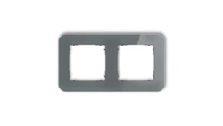 ICON Ramka uniwersalna podwójna zaokrąglona - efekt szkła (ramka: grafitowa spód: grafitowy mat) 28-28-IRSZ-2