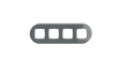 ICON Ramka uniwersalna poczwórna okrągła - efekt szkła (ramka: grafitowa spód: czarny) 28-12-IRSO-4