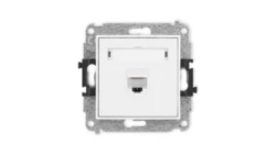 ICON Mechanizm gniazda komputerowego pojedynczego 1xRJ45, kat. 6, 8-stykowy biały IGK-3