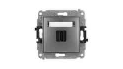 ICON Mechanizm gniazda pojedynczego HDMI 2.0 grafitowy 11IHDMI-3