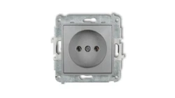 ICON Mechanizm gniazda pojedynczego bez uziemienia 2P (bez przesłon torów prądowych) srebrny metalik 7IGP-1