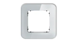 ICON Ramka uniwersalna pojedyncza zaokrąglona - efekt szkła (ramka: szara spód: czarny) 15-12-IRSZ-1