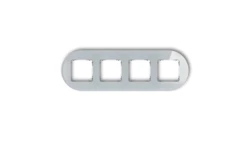 ICON Ramka uniwersalna poczwórna okrągła - efekt szkła (ramka: szara spód: grafitowy mat) 15-28-IRSO-4