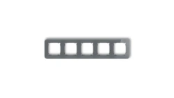 ICON Ramka uniwersalna pięciokrotna zaokrąglona - efekt szkła (ramka: grafitowa spód: czarny) 28-12-IRSZ-5