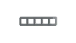 ICON Ramka uniwersalna pięciokrotna zaokrąglona - efekt szkła (ramka: grafitowa spód: biały) 28-0-IRSZ-5