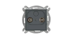 ICON Mechanizm gniazda abonenckiego RTV końcowego 2dB grafitowy mat 28IG2K
