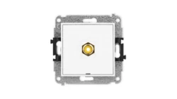 ICON Mechanizm gniazda pojedynczego RCA, bez pola opisowego (typu cinch - żółty, pozłacany) biały IGRCABO-1