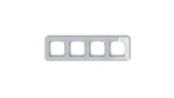 ICON Ramka uniwersalna poczwórna zaokrąglona - efekt szkła (ramka: szara spód: grafitowy mat) 15-28-IRSZ-4