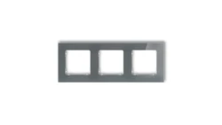 ICON Ramka uniwersalna potrójna kwadratowa - efekt szkła (ramka: grafitowa spód: biały) 28-0-IRSK-3