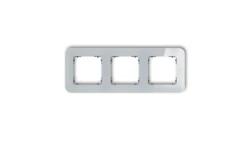 ICON Ramka uniwersalna potrójna zaokrąglona - efekt szkła (ramka: szara spód: czarny) 15-12-IRSZ-3