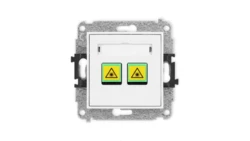 ICON Mechanizm gniazda światłowodowego/optycznego podwójnego biały IGOP-2