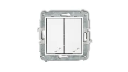 ICON Mechanizm łącznika podwójnego schodowego biały IWP-33