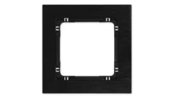 DECO Ramka uniwersalna pojedyncza - aluminium szczotkowane (ramka: czarna spód: czarny) 12-12-DRA-1