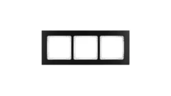 DECO Ramka uniwersalna potrójna - aluminium szczotkowane (ramka: czarna spód: biały) 12-0-DRA-3