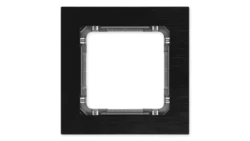 DECO Ramka uniwersalna pojedyncza - aluminium szczotkowane (ramka: czarna spód: grafitowy) 12-11-DRA-1