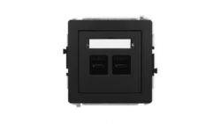 DECO Mechanizm ładowarki USB podwójnej 2xUSB C, 20W max., czarny mat 12DCUSB-7