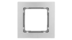 DECO Ramka uniwersalna pojedyncza - aluminium szczotkowane (ramka: srebrna spód: grafitowy) 7-11-DRA-1