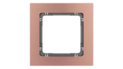 DECO Ramka uniwersalna pojedyncza - aluminium szczotkowane (ramka: kolor miedziany spód: grafitowy) 9-11-DRA-1