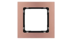 DECO Ramka uniwersalna pojedyncza - aluminium szczotkowane (ramka: kolor miedziany spód: czarny) 9-12-DRA-1