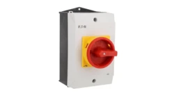 Rozłącznik 40A 3P w obudowie IP65 czerwono-żółta rączka z blokadą P1-40/I2/SVB 199909
